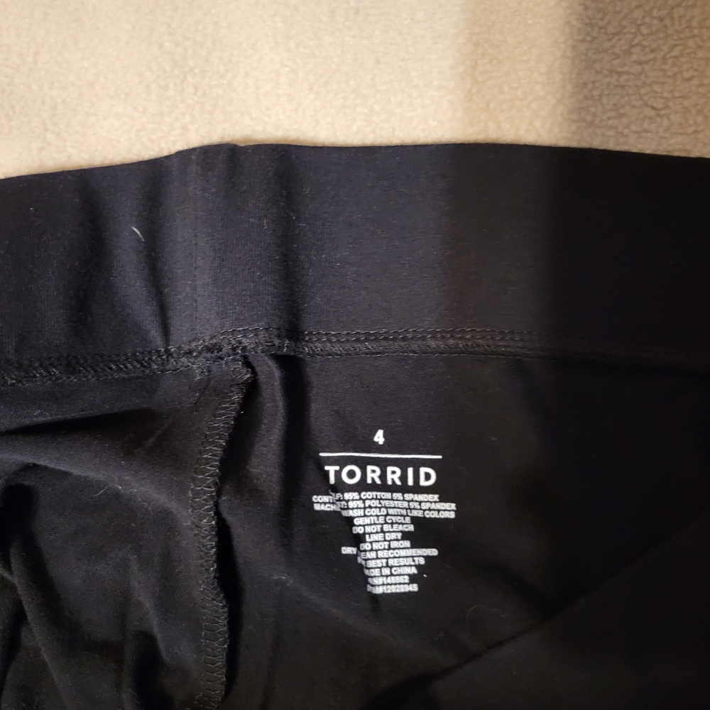 Faux leather torrid leggings size 4